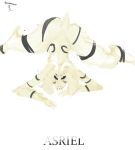 anthro arched_back armedantagonist asriel_dreemurr big_butt black_sclera bovid butt caprine goat hi_res horn jack-o&#039;_pose looking_at_viewer male mammal markings pose solo undertale undertale_(series)