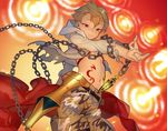  blonde_hair chain child child_gilgamesh enkidu_(weapon) fate/grand_order fate/hollow_ataraxia fate_(series) gate_of_babylon gilgamesh male_focus navel red_eyes rururara smile solo stomach younger 