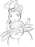  2018 anthro belly big_belly big_thighs burger cosmicscourge eating embarrassed featureless_crotch feeding female food legendary_pok&eacute;mon looking_at_viewer meloetta meloetta_(pirouette_form) navel nintendo pok&eacute;mon pok&eacute;mon_(species) short_stack simple_background sketch thick_thighs video_games weight_gain wide_hips 