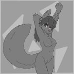 anthro big_breasts blush blush_lines box_of_floof breasts canid canine canis coyote digital_media_(artwork) female fur genitals hair looking_at_viewer mammal nipples nude pussy simple_background smile solo tail