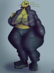 anthro big_breasts big_butt bongo_(bonguitoweon) boots breasts butt clothing dinosaur female footwear ghostcoronel2 hi_res jacket navel reptile scalie simple_background solo topwear translucent translucent_clothing zipper
