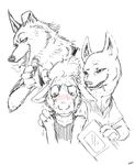  2016 adam_bryce_thomas anthro avo_(weaver) betty_(weaver) blush canine caprine cigarette clothed clothing disney female grin jackal male mammal open_mouth pack_street remmy_cormo sheep simple_background smile smoking sweat teeth wolf wool zootopia 