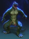abs anthro balls biceps claws dinosaur doriangolovka genitals hi_res male muscular muscular_anthro muscular_male nipples pecs penis reptile rocco_(tallion) scalie sharp_teeth solo spikes spikes_(anatomy) tail teeth theropod tongue tongue_out tyrannosaurid tyrannosaurus tyrannosaurus_rex