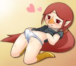  &lt;3 animal_humanoid avian avian_humanoid bird blush clothing female fingering humanoid medli nintendo panties red_eyes rito solo the_legend_of_zelda underwear video_games wind_waker とろろうどん 