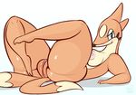  breasts female floatzel gradient_background lying nintendo on_back pcred566 pok&eacute;mon pussy simple_background solo video_games 