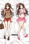  artist_name bag bakugadou bangs bed_sheet blush bow bowtie breasts brown_footwear brown_hair buttons collarbone collared_shirt commentary_request dakimakura eyebrows eyebrows_visible_through_hair frilled_skirt frills full_body hair_bow hand_up idolmaster idolmaster_cinderella_girls jpeg_artifacts kneehighs long_hair long_sleeves looking_at_viewer lying medium_breasts midriff multiple_views navel number on_back one_eye_closed one_side_up open_mouth pink_bow pink_check_school pink_skirt plaid plaid_skirt pleated_skirt pocket puffy_short_sleeves puffy_sleeves red_bow red_neckwear red_skirt school_bag school_uniform shimamura_uzuki shirt shoes shoes_removed short_sleeves single_shoe skirt smile socks stomach v watermark white_legwear white_shirt yellow_eyes 