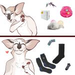 &lt;3 1:1 ambiguous_gender anthro chest_tuft eyes_closed felid fur inner_ear_fluff kardinaluz male_(lore) mammal mouth_closed pink_inner_ear solo tan_body tan_fur tongue tongue_out tuft whiskers white_body white_fur white_inner_ear_fluff