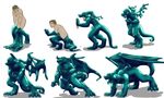  costume dragon goo iridescent plug quadruped rei98 rubber sequence suit symbiote 