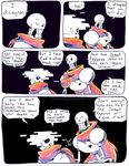  2016 aftertale animated_skeleton blood bone brother clothing comic geno_sans_(aftertale) loverofpiggies male not_furry papyrus_(undertale) sibling skeleton speech_bubble text undead undertale video_games 