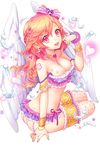  angel_wings armlet ass asymmetrical_hair ball bangle bare_shoulders bittersweet_(dalcoms) bow bra bracelet braid breasts brown_hair cleavage earrings frilled_panties frills full_body hair_bow hair_ornament heart heart_hair_ornament highres jewelry long_hair looking_at_viewer medium_breasts muriel_(soccer_spirits) official_art open_mouth panties paw_print pink_eyes ring sitting smile soccer_ball soccer_spirits solo striped striped_panties tattoo thighhighs transparent_background underwear white_feathers white_wings wings 