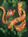 2021 detailed_background fangs female hi_res hypnofur kaa_(jungle_book) outside python reptile scalie smile snake solo teeth the_jungle_book watermark