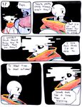  2016 aftertale animated_skeleton blood bone brother clothing comic geno_sans_(aftertale) loverofpiggies male papyrus_(undertale) sibling skeleton speech_bubble text undead undertale video_games 