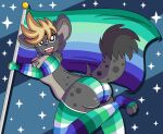 absurd_res anthro armwear briefs butt calahoo_(calahootheyeen) clothing hi_res hyena legwear lgbt_pride littlepazzie male mammal presenting presenting_hindquarters pride_color_flag slightly_chubby solo spotted_hyena thigh_highs underwear vincian_pride_colors