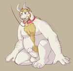  asgore_dreemurr collar huge_penis leash penis polarpandemonium tongue undertale video_games 