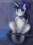  after_sex bdsm bondage bound bow bukkake collar cum cum_in_pussy cum_inside equine fan_character female green_brains greenbrains horn horse leash looking_at_viewer mammal my_little_pony my_little_pony:_friendship_is_magic pony prismwind spreader_bar winged_unicorn wings 