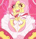  &lt;3 2016 alphys anthro blush clothed clothing digital_media_(artwork) dongoverlord dress female looking_at_viewer open_mouth reptile scalie solo undertale video_games 