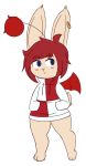 2019 anthro blush clothing digital_media_(artwork) ear_piercing erina_duval female final_fantasy flat_chested fur hair hoodie mammal membranous_wings moogle piercing short_stack solo square_enix standing tinydemon video_games wide_hips wings 