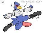 2024 alternate_version_at_source anthro avian backsack balls beak big_balls big_penis bird black_eyes blue_balls blue_body blue_butt blue_feathers blue_perineum boots bottomless bottomless_anthro bottomless_male butt circumcised clothed clothing dialogue ellipsis english_text erection exclamation_point falco_lombardi feathers footwear genitals glans hi_res huge_balls huge_penis humanoid_genitalia humanoid_penis jacket male nintendo penis perineum pink_glans pink_penis presenting presenting_hindquarters rear_view signature simple_background solo spread_legs spreading star_fox super_smash_bros. tadaoardo tail tail_feathers text tilde_after_text topwear vein veiny_penis white_background yellow_beak