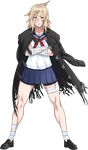  bandages delinquent duplicate full_body highres jacket_on_shoulders official_art osoro_shidesu scar solo yandere_simulator 