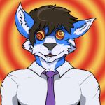 bodily_fluids caine_latrans_(artist) canid canine canis drooling goofy_smile hypnosis mammal mattswolf mind_control ring_eyes saliva wolf