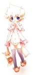  anthro blue_eyes bulge canine clothed clothing crossdressing cub cute dog dress eevee kasasagi male mammal nintendo open_shirt panties plushie pok&eacute;mon simple_background slippers solo toy underwear video_games young 
