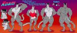 2021 abs absurd_res anthro armpit_hair body_hair bottomwear clothing featureless_crotch felid front_view hi_res male mammal model_sheet muscle_shirt muscular muscular_anthro muscular_male navel nipples pantherine pecs rear_view roam_(roamthesnep) shorts solo sorbetmystery