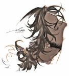  1boy beard_stubble blank_censor blending censored dark-skinned_male dark_skin deepthroat earrings facial_hair fellatio highres implied_yaoi jewelry long_hair male_focus mature_male okiii oral reverse:1999 shamane stubble thick_eyebrows tsurime 