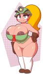  animated anthro areola areola_slip big_breasts blush blush_stickers bouncing_breasts breasts clothed clothing female genitals gloves goomba goombella hair handwear hat headgear headwear hi_res huge_breasts ineffective_clothing looking_at_viewer mario_bros nintendo nipple_slip nipples paper_mario paper_mario:_the_thousand_year_door ponytail pussy r-mk short_stack skimpy smile solo thick_thighs wide_hips 