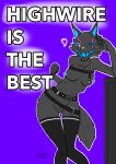  anthro black_body black_fur breasts canid canine canis clothing epic_games female fortnite fur genitals ggpro legwear mammal one_eye_closed pack_leader_highwire pussy solo stockings tail wolf 