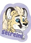  1:1 absurd_res anthro cheetah felid feline headshot_portrait hi_res male male/male mammal portrait selreini_(character) solo toony 
