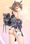  ass breast_hold kantai_collection mutsu_(kancolle) ruschuto torn_clothes 