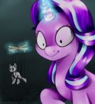  2016 equine female feral friendship_is_magic fur grey_background hair horn insane magic mammal multicolored_hair my_little_pony pink_fur puppet simple_background solo starlight_glimmer_(mlp) tartifondue two_tone_hair unicorn 