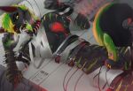  absurd_res anthro bandage cybernetics electricity electricity_manipulation electroshock_weapon elemental_manipulation gurney hi_res hospital klemens leather machine male medfet medical patient segufix solo straps weapon 