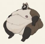  anthro belly belly_overhang big_belly brown_body brown_fur canid canine claws double_chin fat_rolls fur hand_on_belly love_handles male mammal moobs morbidly_obese morbidly_obese_anthro morbidly_obese_male navel nipples nude obese obese_anthro obese_male overweight overweight_anthro overweight_male raccoon_dog sitting smile solo tan_body tan_fur tanuki thick_thighs toe_claws wide_hips yasano 