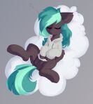  clothing cloud equid equine fan_character female feral fluffy_sketch genitals hasbro hi_res hoodie horse mammal my_little_pony mythological_creature mythological_equine mythology pegasus pussy quadruped sleeping solo spread_legs spreading topwear wings 