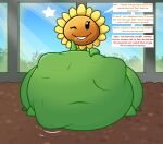  abdominal_bulge belly big_belly bodily_fluids drooling ectoplasmicresidue electronic_arts elemental_creature elemental_humanoid english_text female female_pred flora_fauna flower flower_creature hi_res humanoid looking_at_viewer not_furry one_eye_closed overweight plant plant_humanoid plants_vs._zombies popcap_games saliva smile sunflower sunflower_(pvz) text vore wink winking_at_viewer 