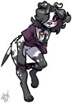  alpha_channel anthro atryl black_hair blush canid canine canis collar dalmatian domestic_dog ear_piercing fan_character female hair looking_at_viewer mammal piercing purple_eyes simple_background solo transparent_background 