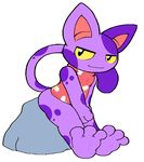  bob_(animal_crossing) cat cute feline fur male mammal nb-the-dragon nintendo purple_fur smile smug solo video_games 