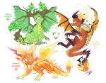 2022 activision autumn cloudypouty dated digital_media_(artwork) dragon elemental_creature english_text feral fire food fruit group hi_res horn male mythological_creature mythological_scalie mythology plant pumpkin scalie signature simple_background solo spring spyro spyro_reignited_trilogy spyro_the_dragon summer tail text wings