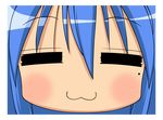  :3 =_= closed_mouth commercial face highres izumi_konata lucky_star mole mole_under_eye solo transparent_background vector_trace wallpaper 