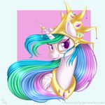  2016 cown equine female friendship_is_magic horn jewelry mammal my_little_pony necklace princess_celestia_(mlp) solo swanlullaby winged_unicorn wings 
