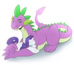  2016 cuddling dragon duo equine female friendship_is_magic horn hug male mammal my_little_pony peridotkitty rarity_(mlp) size_difference spike_(mlp) unicorn 