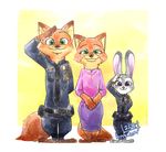  2016 anthro canine disney female fox harusuke judy_hopps lagomorph male mammal mrs._wilde nick_wilde rabbit zootopia 