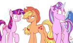  2016 applejack_(mlp) book equine friendship_is_magic horn horse jowybean mammal my_little_pony pony starlight_glimmer_(mlp) suspicious twilight_sparkle_(mlp) unicorn winged_unicorn wings 