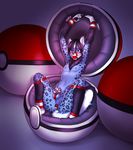  2016 arh ball_gag bdsm buttplug chastity chastity_cage feline gag girly inside_pokeball male mammal nintendo pok&eacute;ball pok&eacute;mon restrained sex_toy video_games 