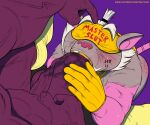 age_difference anthro balls beard bite_mark bite_mark_on_butt blindfold bodily_fluids butt clothed clothing digital_media_(artwork) duo english_text erection facial_hair fellatio fur genitals gloves grey_body grey_fur hair hand_on_penis handjob handwear hi_res humanoid_genitalia humanoid_penis male male/male mammal mask master_splinter mature_male maychin murid murine older_anthro older_male open_mouth oral patreon penile penis pink_body pink_skin ponytail rat rise_of_the_teenage_mutant_ninja_turtles rodent sex simple_background sweat tail teenage_mutant_ninja_turtles text url vein veiny_penis whiskers white_hair