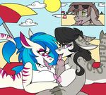  anthro beach big_breasts breasts double_titfuck exhibitionism eyewear fish friendship_is_magic marine my_little_pony nipples octavia_(mlp) oral order_compulsive_(character) outside public seaside sex shark shyshyoctavia sunglasses titfuck towel umbrella unfinished vinyl_scratch_(mlp) 
