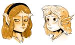  blush disembodied_head duo female hair humanoid jackie jackie&#039;s_story lips monochrome ponyographer sepia val webcomic young 