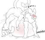  anal anal_penetration anthro balls big_balls blush cum cum_in_ass cum_inflation cum_inside cum_splatter digimon duo fucked_silly girly huge_balls hybrid hyper hyper_balls inflation male male/male mammal monkey nightfaux orgasm penetration primate renamon restricted_palette saliva sex tongue tongue_out 