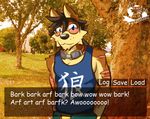  anthro black_hair brown_fur canine eyewear fur glasses hair male mammal scar ventkazemaru wolf 